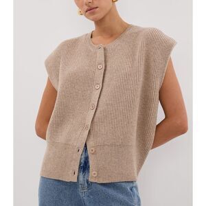 DISSH Kate Oat Marle Knit Cardigan XXL (US 12)